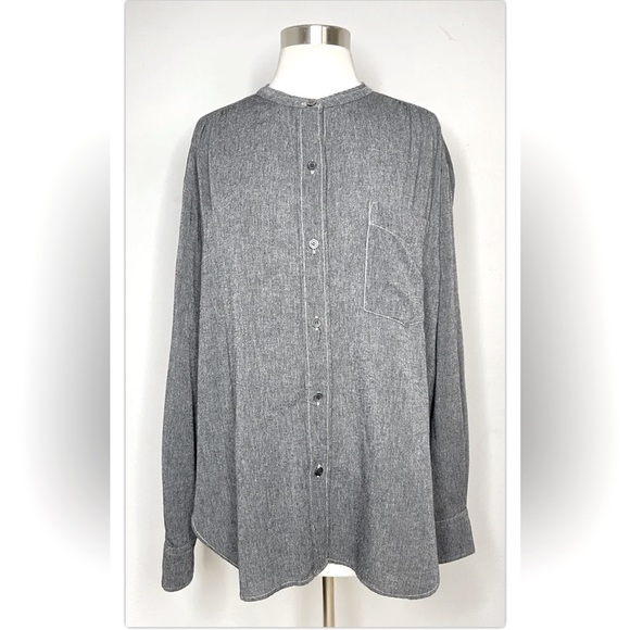 Isabel Etoile Marant Band Collar Button Down Blouse. Size: 38 - Picture 1 of 8